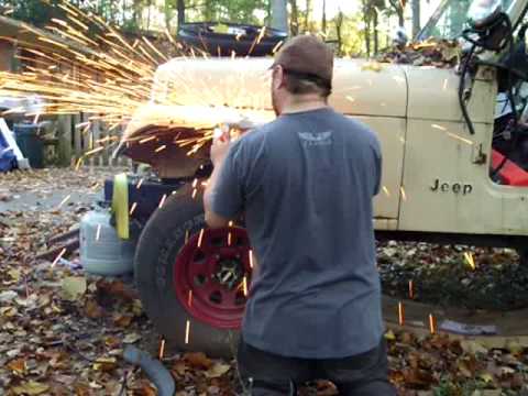 Kenneth's 1980 Jeep Cj5 Cutting Drivers Side fender