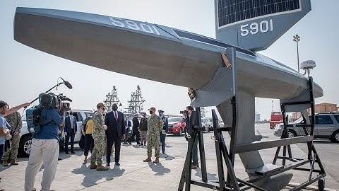 A Saildrone Explorer unmanned surface vessel