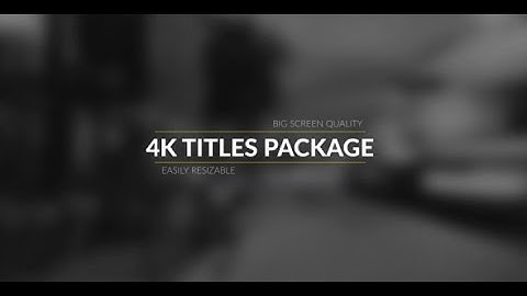 4k Broadcast Titles Package | After Effects Template | Video Displays