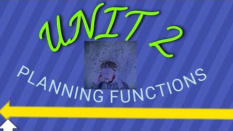 Part 1 introduction to management Unit 2 (planning function)