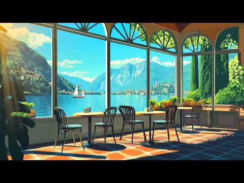 Calm Serene Lake Como Relaxing Cafe Ambience Meditation Music