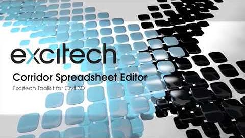 Excitech Toolkit for Civil 3D - Corridor Spreadsheet Editor