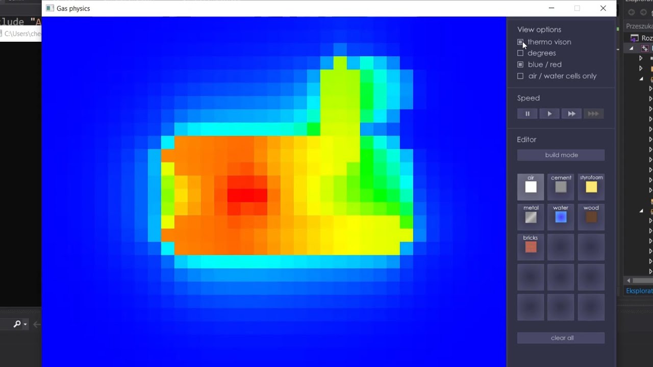 Thermodynamics simulation C++/sfml (Thermal conduction) - YouTube