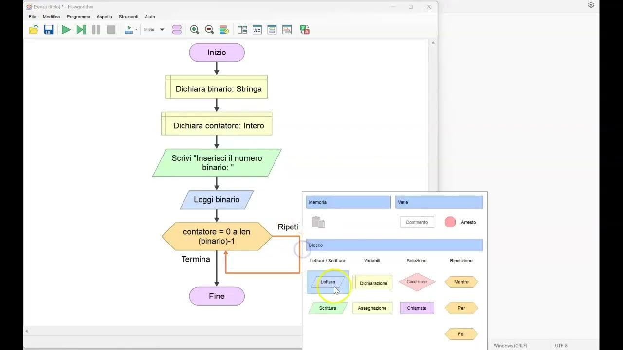 Flowgorithm - Conversione binario - decimale - YouTube