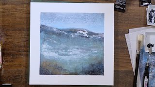 Magical abstract landscape using a gelli plate - time lapse