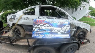 Catching on fire at Wabasha,Mn Autocross Derby Day 2 ( part 2 ) feature race #32 2026