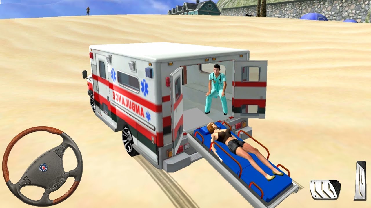 NY City Ambulance Driver Simulator - Coast Guard Beach Rescue - Android Gameplay #6