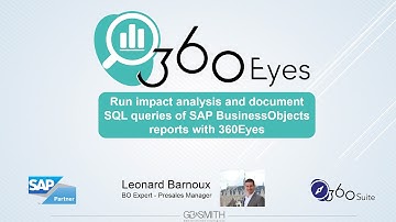 Run impact analysis and document SQL queries of SAP BusinessObjects reports with 360Eyes