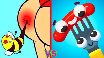 Help me Tricky Story VS Fork n Sausage BIG UPDATE - Satisfying All Levels Android iOS Gameplay