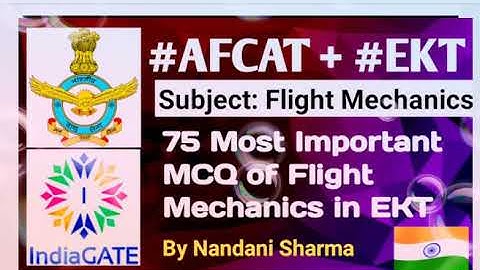 #AFCAT & #EKT || #Flight_Mechanics || 75 Most Important MCQs of Flight Mechanics in EKT || #IAF