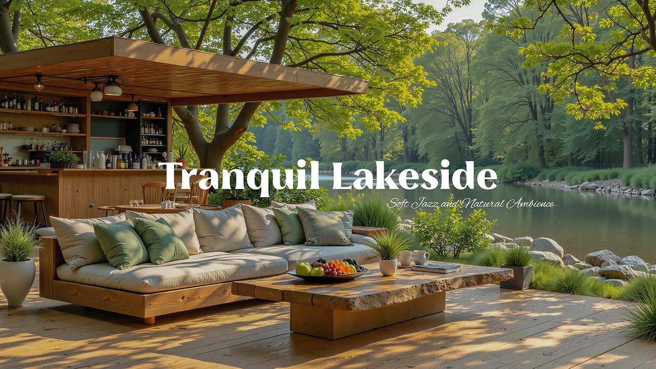Tranquil Lakeside Coffee Jazz ☕ Soft Jazz and Natural Ambience for Study, Focus and Relaxation