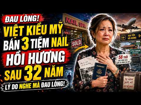 VIỆT KIỀU MỸ BÁN 3 TIỆM NAIL, TỰ NGUYỆN HỒI HƯƠNG SAU 32 NĂM – LÝ DO NGHE MÀ ĐAU LÒNG!