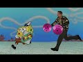 Roman bellic trying to get a pizza from spongebob