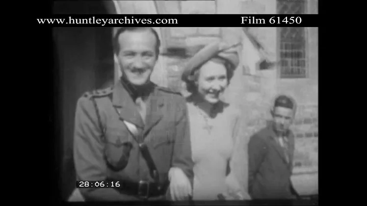 David Niven marries Primula Rollo.  Archive film 6...