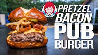 WENDY'S PRETZEL BACON PUB CHEESEBURGER - BUT HOMEMADE...& WAY BETTER! | SAM THE COOKING GUY