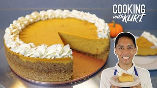 Bourbon Pumpkin Cheesecake with Graham Cracker Crust | Cooking with Kurt