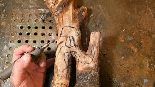 Dremel carving free wood -Spirit