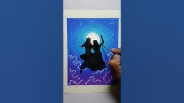 Radha Krishna soft pastel drawing :tutorial #shorts #short #youtubeshorts #viral