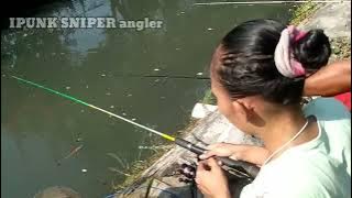Emak Emak Ikutan Lomba mancing Ikan Lele Acara HUT RI ke 77  @IpunkSniper
