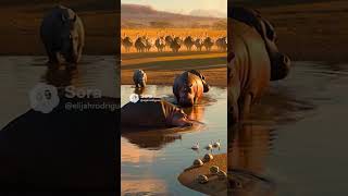 Animals of migration walking take over Africa