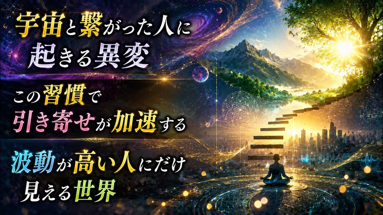 宇宙と繋がった人に起きる異変🪐この習慣で引き寄せが加速する💨波動が高い人にだけ見える世界🌍