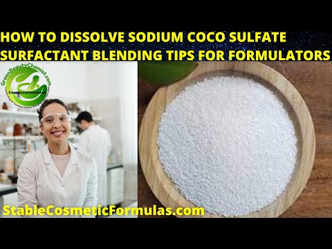 HOW TO DISSOLVE SODIUM COCO SULFATE ANIONIC SURFACTANT FOR SHAMPOO