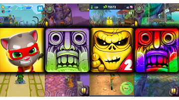 Talking Tom Hero Dash Vs Temple Run 2 Spooky Summit Vs Zombie Run 2   Monster Runner Game Vs Temple