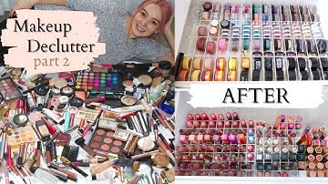 PART 2 | DECLUTTERING HALF OF MY MAKEUP COLLECTION *so satisfying*