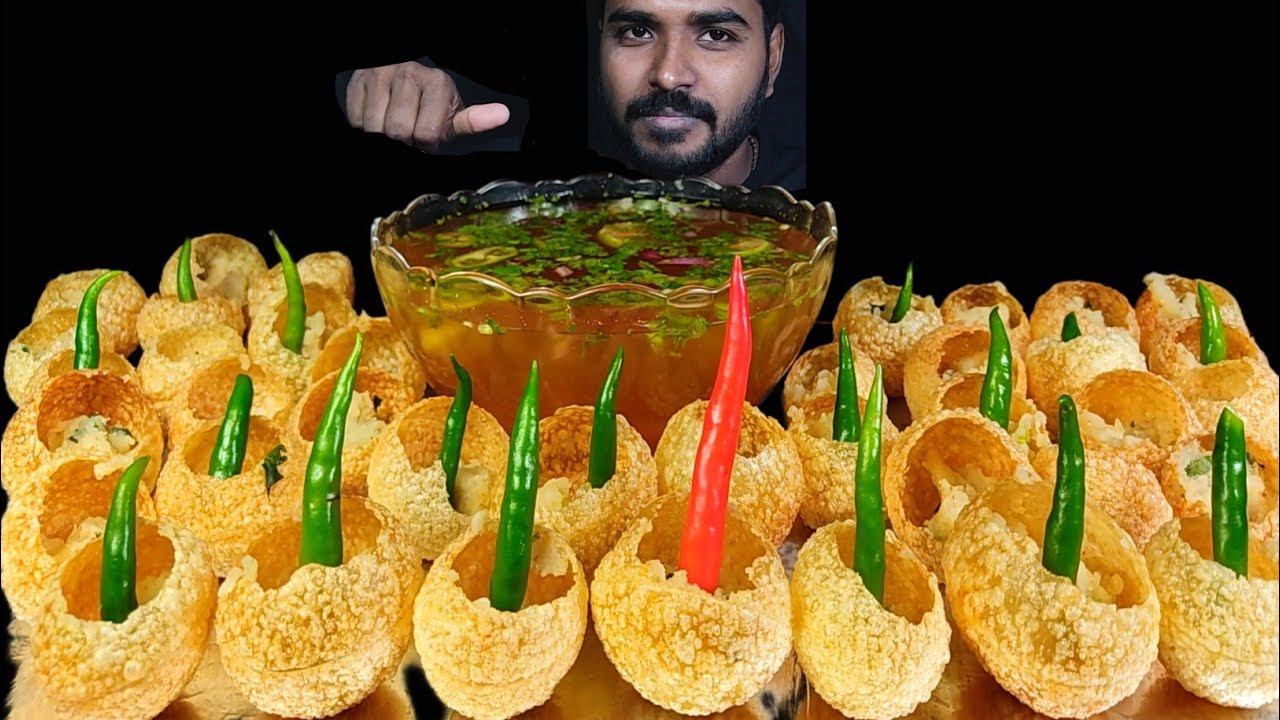 Eating Spicy Pani Puri, Pani Puri Eating Challenge