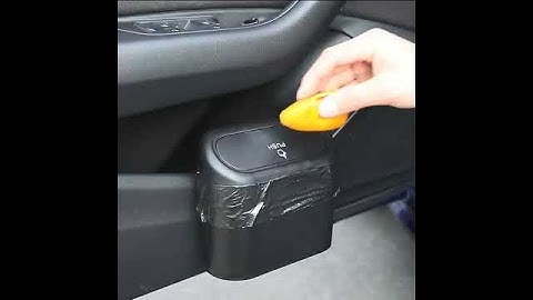 Amazon com  Accmor Car Trash Can with Lid, Mini Auto Dustbin Garbage Organizer with One Roll Plastic