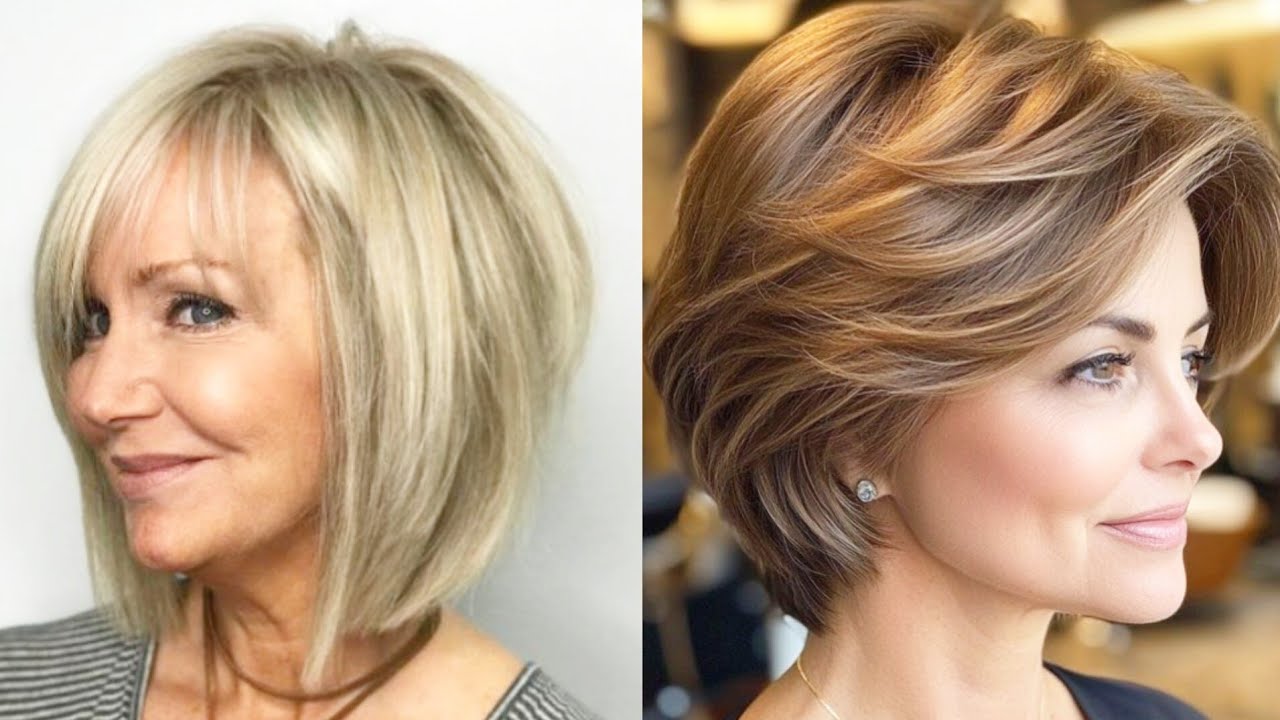 Современные стрижки для женщин 55-60-70+, которые произведут сильное впечатление 💇‍♀️ Гламур и ст...