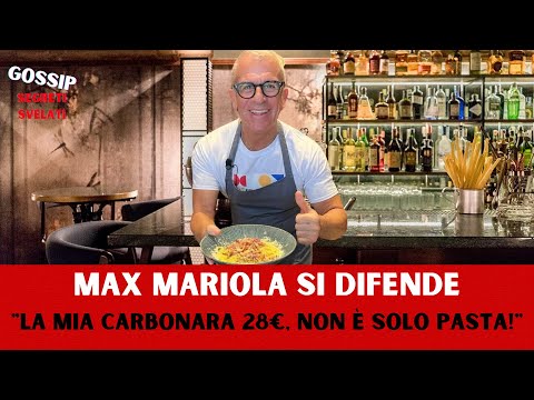 MAX MARIOLA SI DIFENDE quotLA MIA CARBONARA 28 NON E39 SOLO PASTAquot