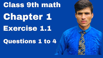 Class 9 math - chapter 1 - exercise 1.1- questions 1 to 4 \\ KPK board .