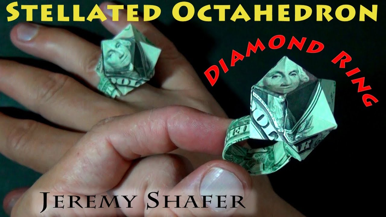1 Dollar Origami Diamond Ring YouTube