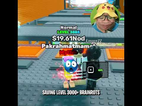 new record Saving lvl 3000+ mythic brainrots Swing obby for Brainrots 😱💀 #roblox