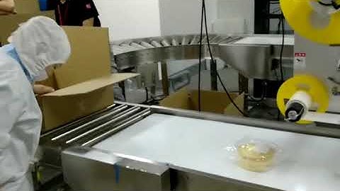 Automatic Top Surface Labeling Machine with Printer for Cake