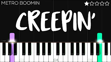 Metro Boomin, The Weeknd, 21 Savage - Creepin | EASY Piano Tutorial