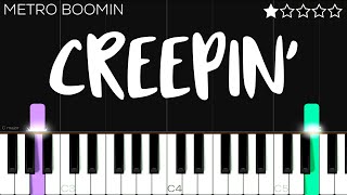 Metro Boomin, The Weeknd, 21 Savage - Creepin | EASY Piano Tutorial