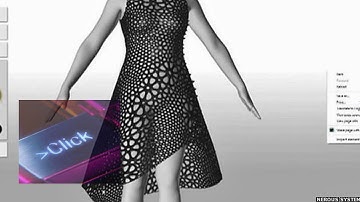 3D printed dress ready for catwalk