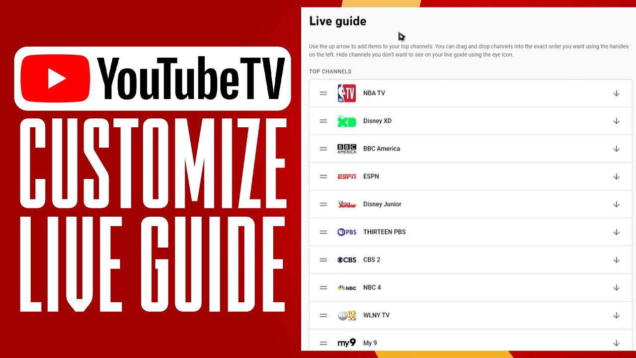 How To Customize YouTube TV Live Guide 2024 YouTube