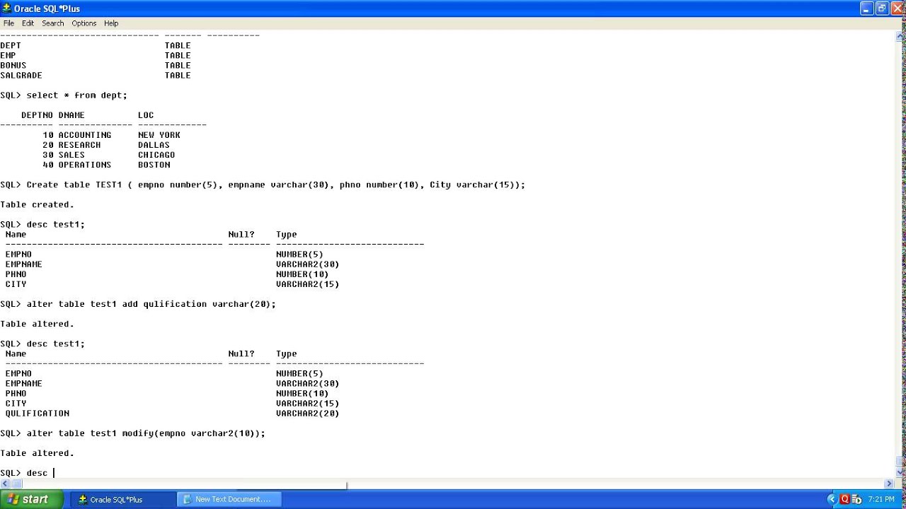 SQl Training  videos....