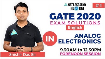 1 | GATE 2020 | Instrumentation | Forenoon Question | Analog Electronics