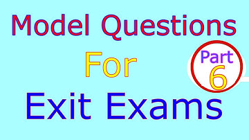 Question Bank 7: Model Question for Exit Exam, Part 6. Natural Resource Management