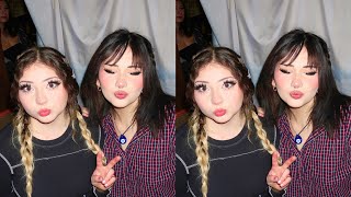 Doing my makeup on Mia