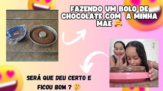 Fazendo um bolo de chocolate com a minha mãe | será que deu certo e ficou bom? Bora ver #fazendobolo