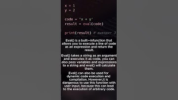 Python - Eval() function #python #code #function #shortvideo #shorts #short