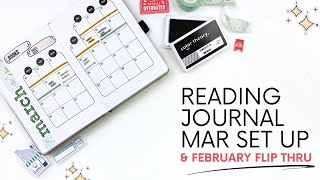Reading Journal 2024 | February Flip Through & March Set Up