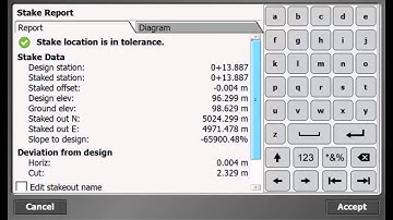 Trimble SCS900: Stakeout Pipe Depth