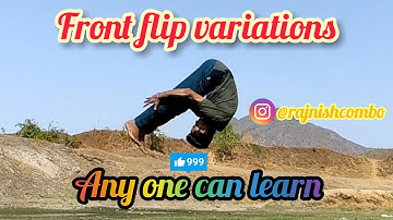 Front flip variations by //rajnish tumbling//