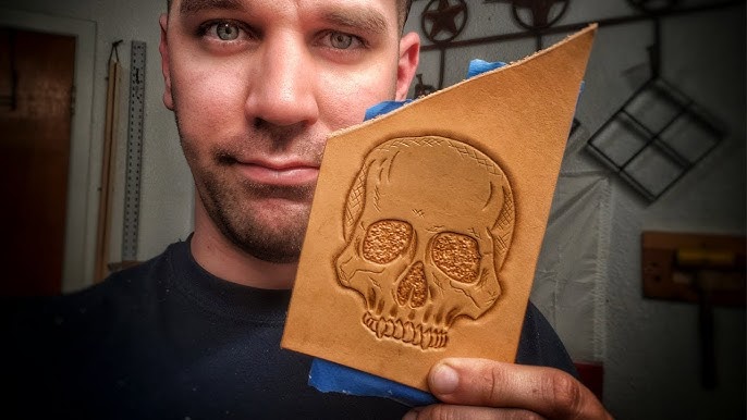 Handmade Skull & Floral Tooling Genuine Leather Carving I QOS Case